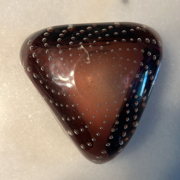 Art Deco Vintage Blown Glass Strawberry Amethyst Vanity Tray Centerpiece Decor - Picture 11 of 14